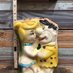Wilma and Fred collectible ceramic bank.